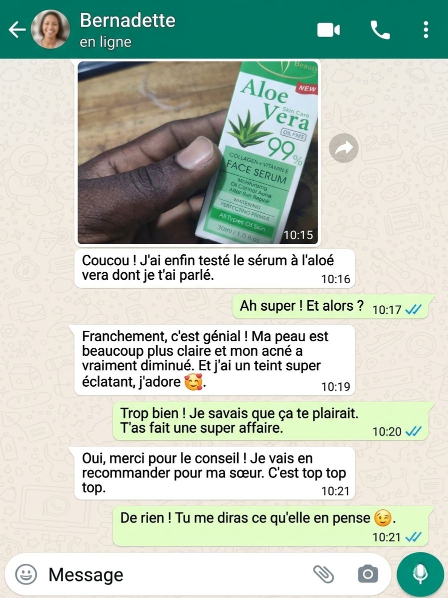 Capture WhatsApp cliente satisfaite 1